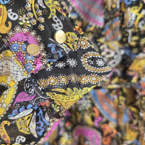 NWT Esqualo Paisley Long Sleeve Midi Dress - Size 12 Boho Chic - Picture 8 of 16